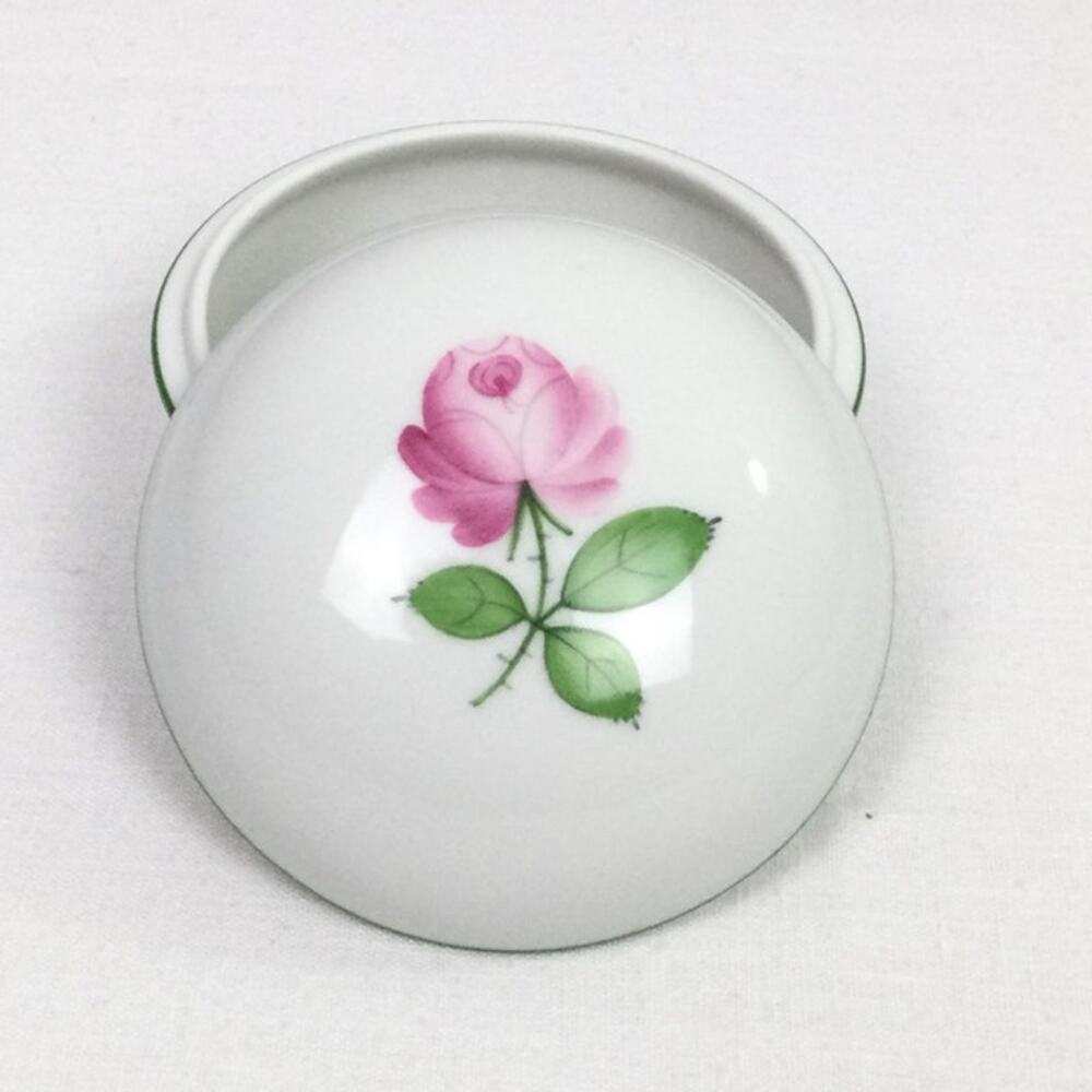 Austrian Wien Augarten Vienna Vintage Hand Painted Rose Porcelain Trinket Dish